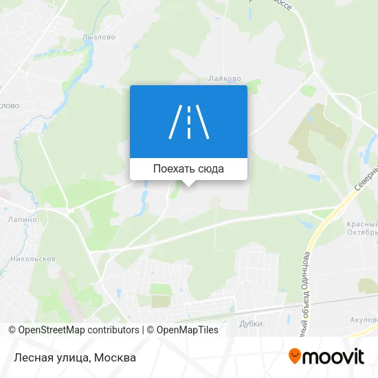 Карта Лесная улица