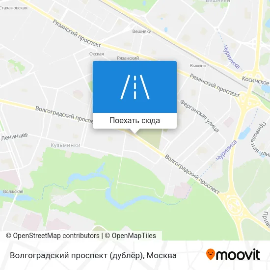 Карта Волгоградский проспект (дублёр)