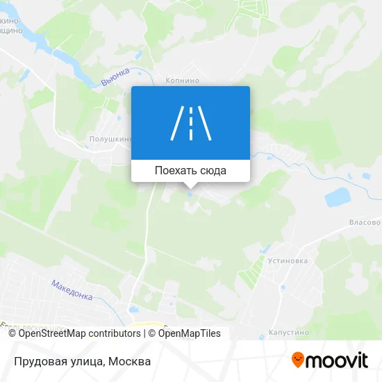 Карта Прудовая улица