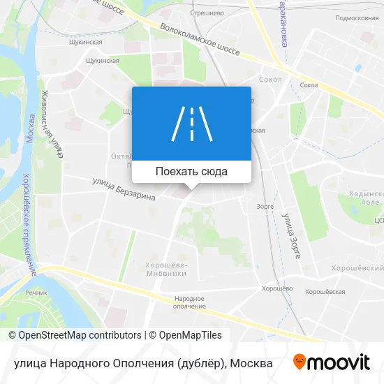 Карта улица Народного Ополчения (дублёр)