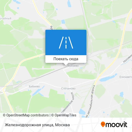 Карта Железнодорожная улица