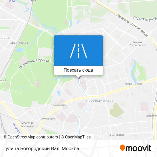Карта улица Богородский Вал