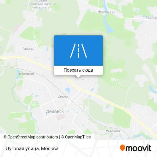 Карта Луговая улица