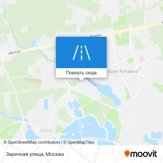 Карта Заречная улица