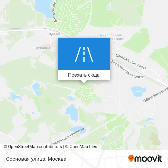 Карта Сосновая улица