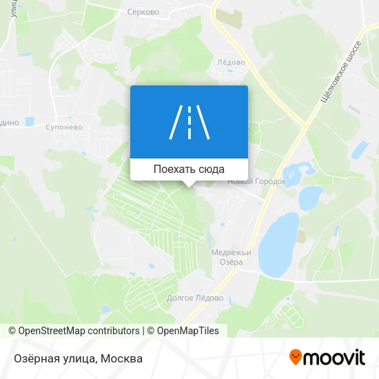 Карта Озёрная улица
