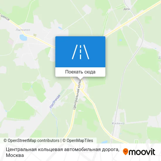 Карта Центральная кольцевая автомобильная дорога