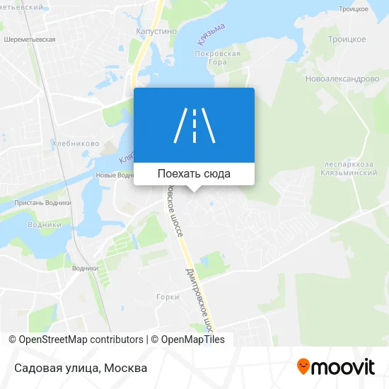 Карта Садовая улица