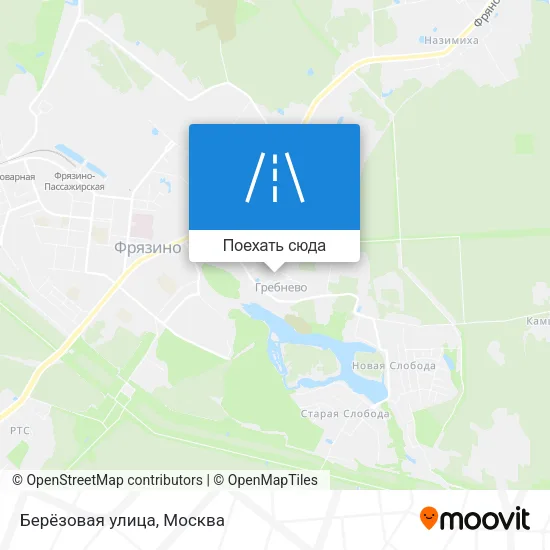 Карта Берёзовая улица