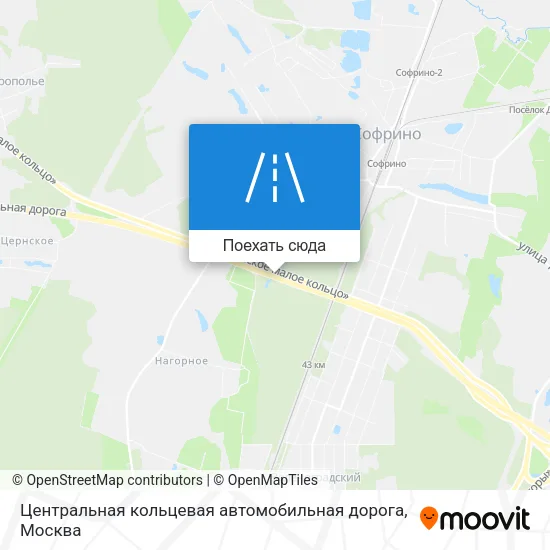 Карта Центральная кольцевая автомобильная дорога