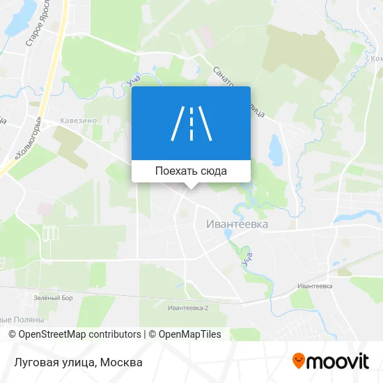 Карта Луговая улица