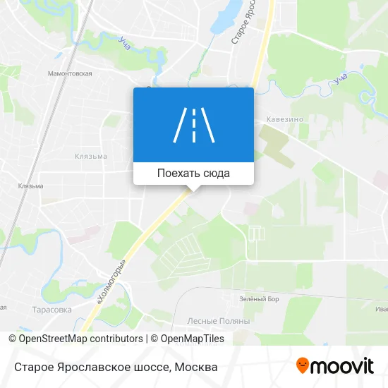 Карта Старое Ярославское шоссе