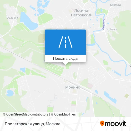 Карта Пролетарская улица