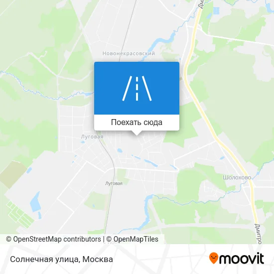 Карта Солнечная улица
