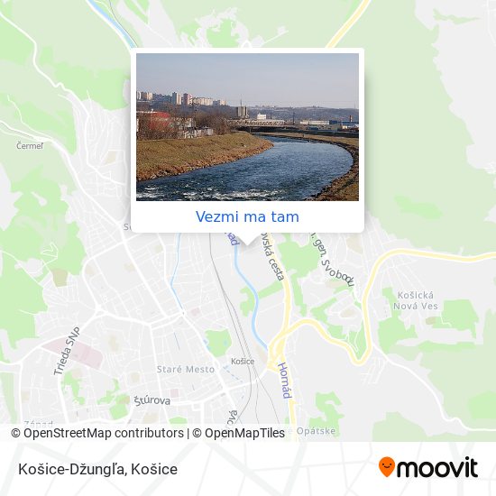 Košice-Džungľa mapa