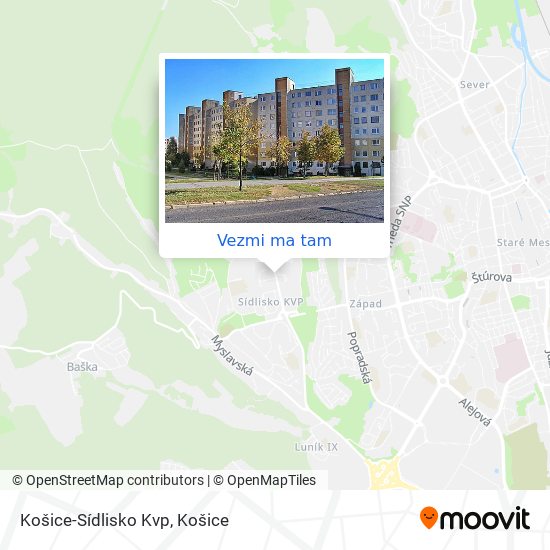 Košice-Sídlisko Kvp mapa