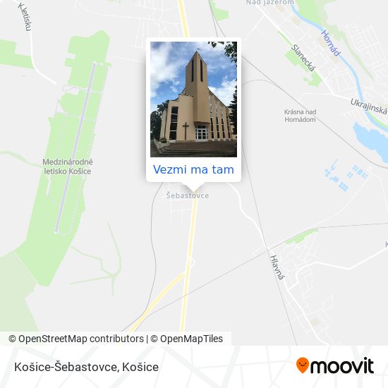 Košice-Šebastovce mapa