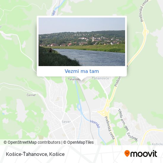 Košice-Ťahanovce mapa