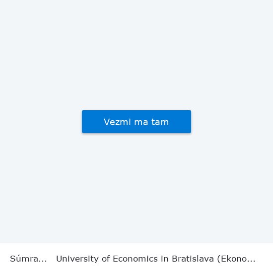 Súmračná (X) to University of Economics in Bratislava (Ekonomická univerzita v Bratislave) map