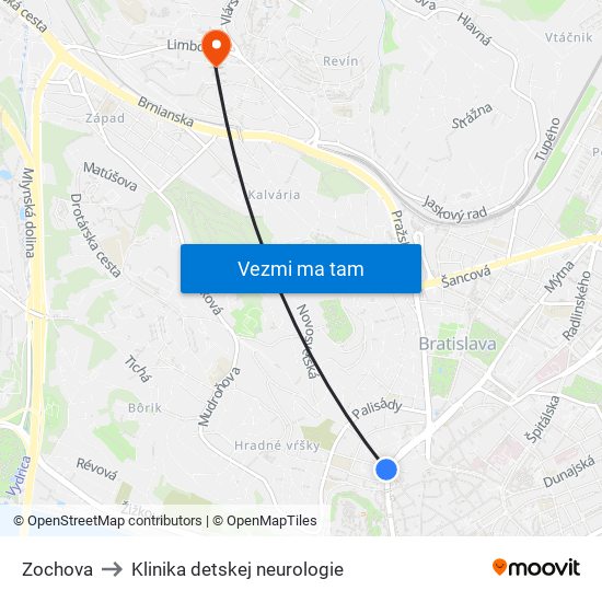 Zochova to Klinika detskej neurologie map