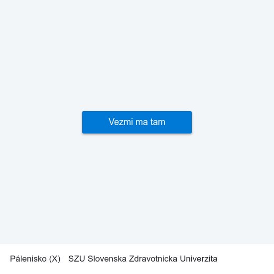 Pálenisko (X) to SZU Slovenska Zdravotnicka Univerzita map