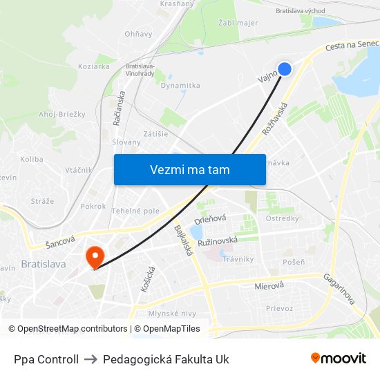 Ppa Controll to Pedagogická Fakulta Uk map