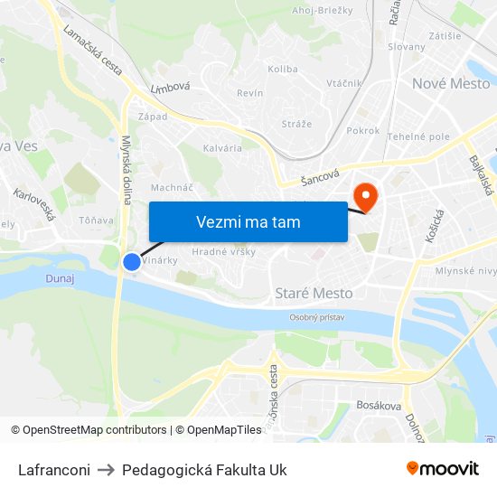 Lafranconi to Pedagogická Fakulta Uk map