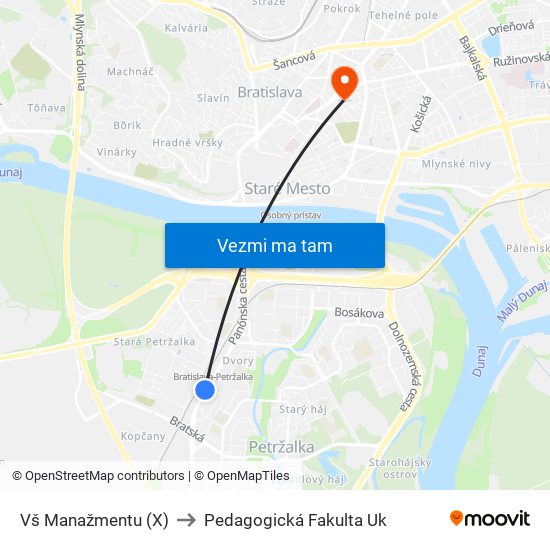 Vš Manažmentu (X) to Pedagogická Fakulta Uk map