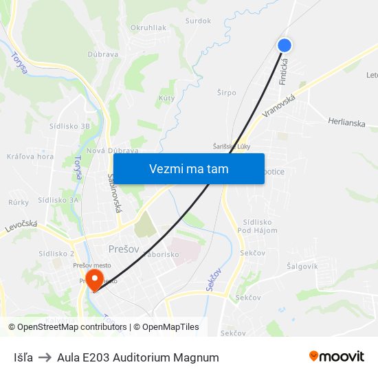 Išľa to Aula E203 Auditorium Magnum map