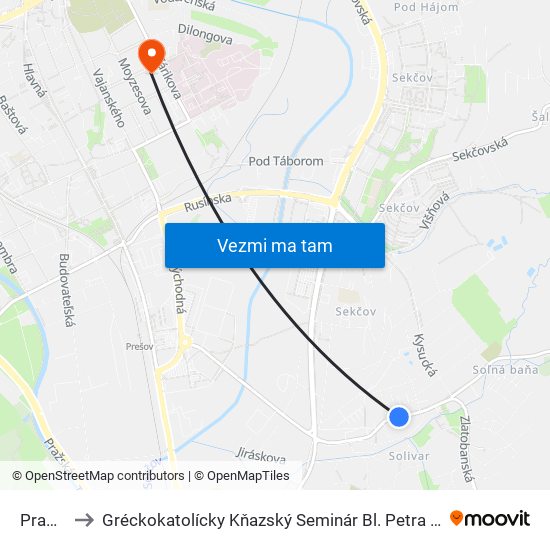 Prameň to Gréckokatolícky Kňazský Seminár Bl. Petra Pavla Gojdiča map