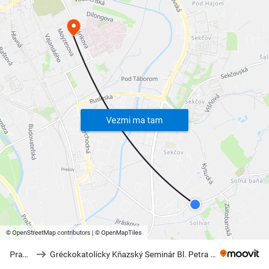 Prameň to Gréckokatolícky Kňazský Seminár Bl. Petra Pavla Gojdiča map