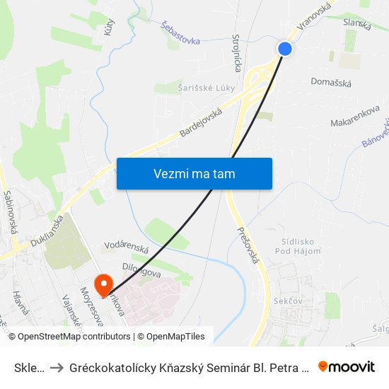 Skleník to Gréckokatolícky Kňazský Seminár Bl. Petra Pavla Gojdiča map