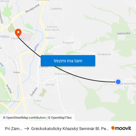 Pri Zámočku to Gréckokatolícky Kňazský Seminár Bl. Petra Pavla Gojdiča map