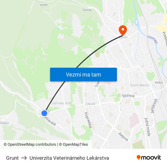 Grunt to Univerzita Veterinárneho Lekárstva map