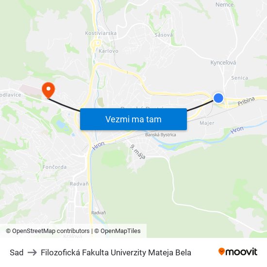 Sad to Filozofická Fakulta Univerzity Mateja Bela map