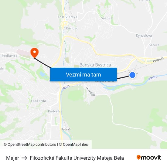 Majer to Filozofická Fakulta Univerzity Mateja Bela map