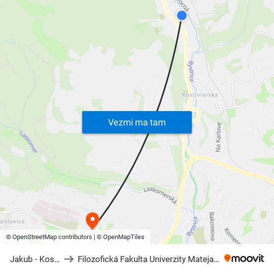 Jakub - Kostol to Filozofická Fakulta Univerzity Mateja Bela map