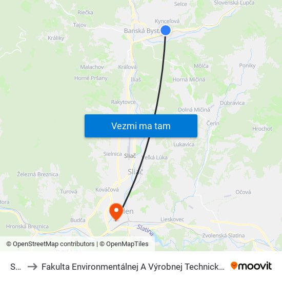 Sad to Fakulta Environmentálnej A Výrobnej Technicky Tuzvo map