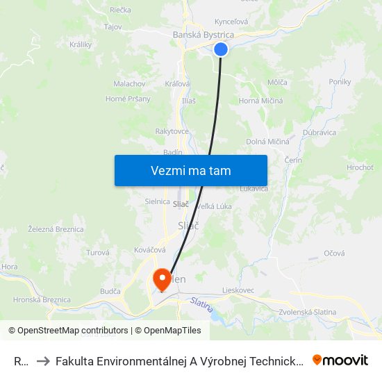 Rsc to Fakulta Environmentálnej A Výrobnej Technicky Tuzvo map