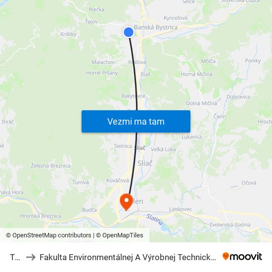 Thk to Fakulta Environmentálnej A Výrobnej Technicky Tuzvo map