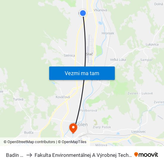 Badín - Zš to Fakulta Environmentálnej A Výrobnej Technicky Tuzvo map