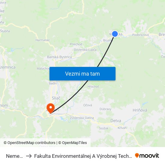 Nemecká to Fakulta Environmentálnej A Výrobnej Technicky Tuzvo map