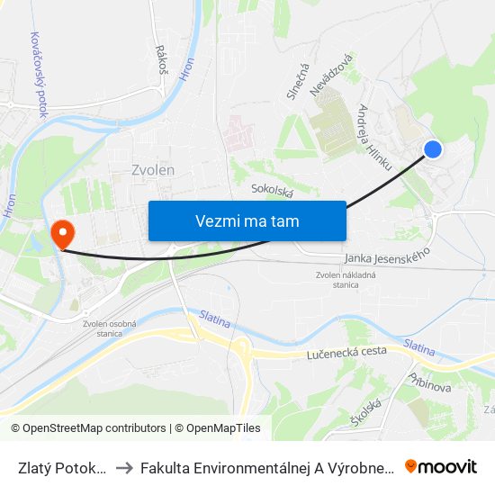 Zlatý Potok - Vi. Zš to Fakulta Environmentálnej A Výrobnej Technicky Tuzvo map