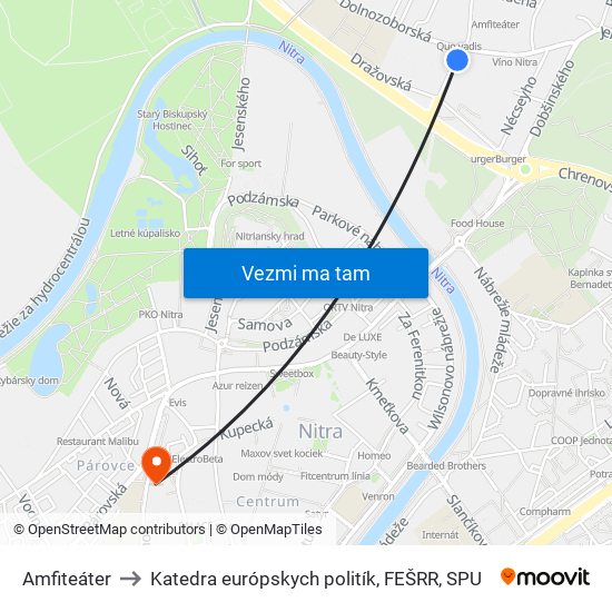 Amfiteáter to Katedra európskych politík, FEŠRR, SPU map