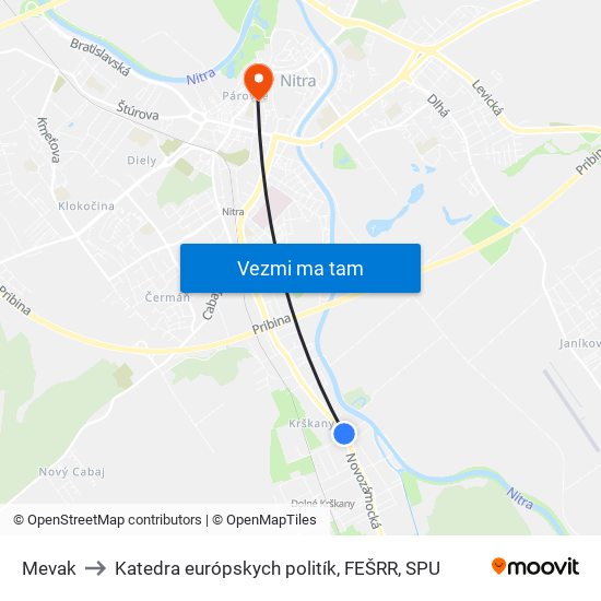 Mevak to Katedra európskych politík, FEŠRR, SPU map