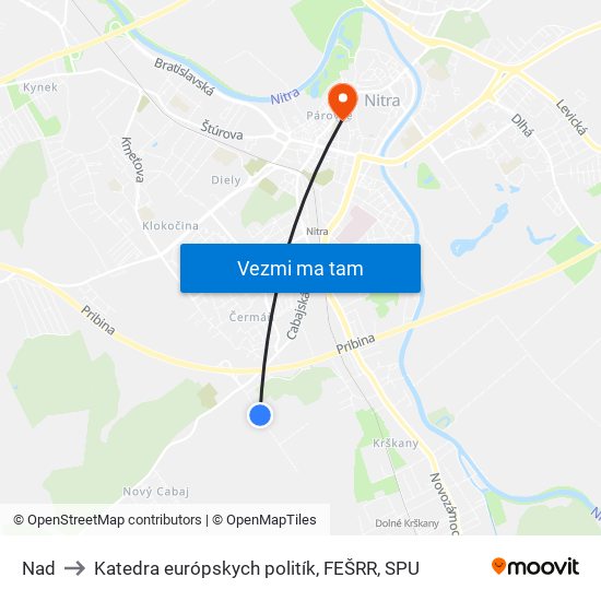 Nad to Katedra európskych politík, FEŠRR, SPU map