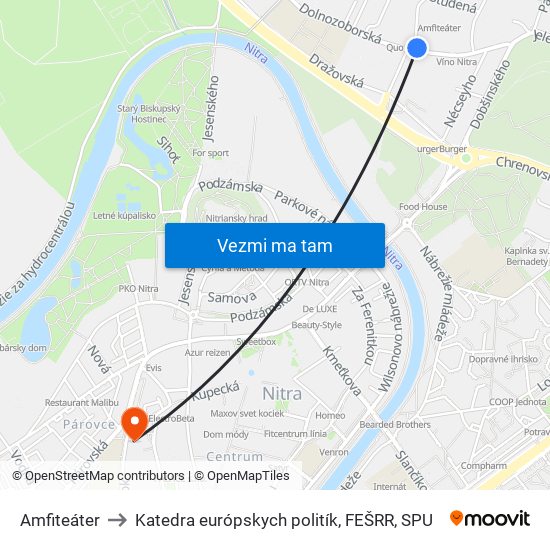 Amfiteáter to Katedra európskych politík, FEŠRR, SPU map