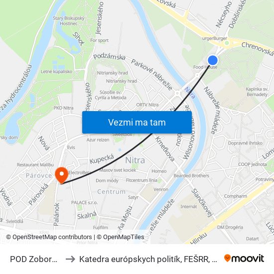 POD Zoborom to Katedra európskych politík, FEŠRR, SPU map