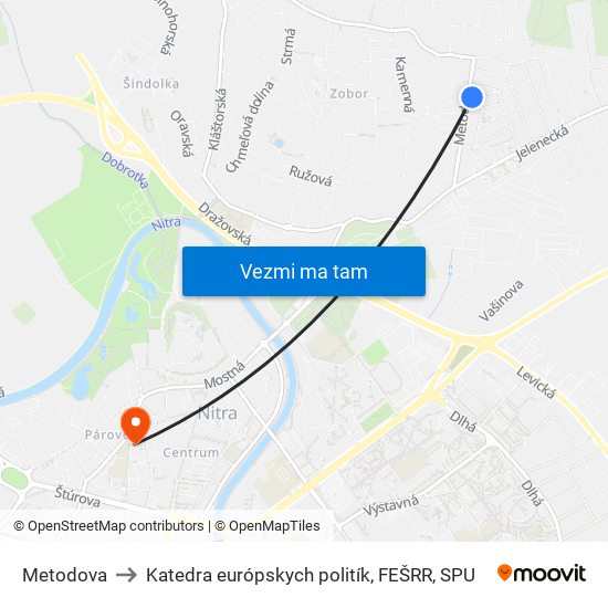 Metodova to Katedra európskych politík, FEŠRR, SPU map