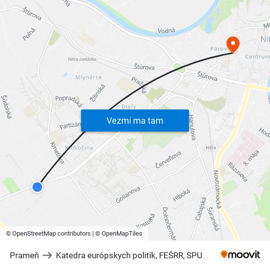 Prameň to Katedra európskych politík, FEŠRR, SPU map